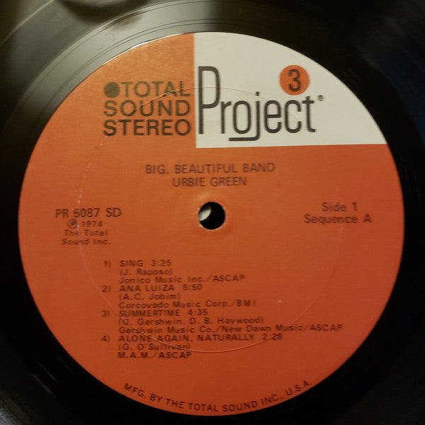 Urbie Green : Urbie Green's Big Beautiful Band (LP, Album)