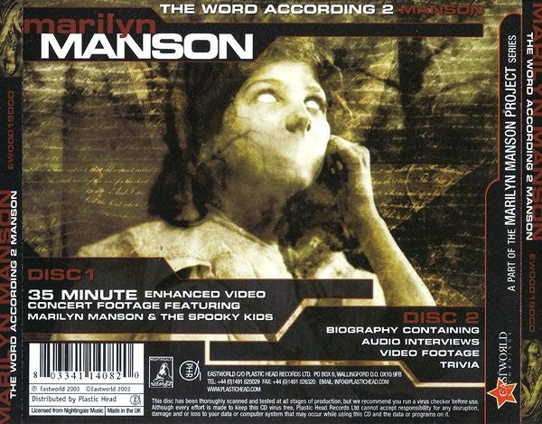Marilyn Manson : The Word According 2 Manson (2xCD-ROM, Comp, Unofficial)