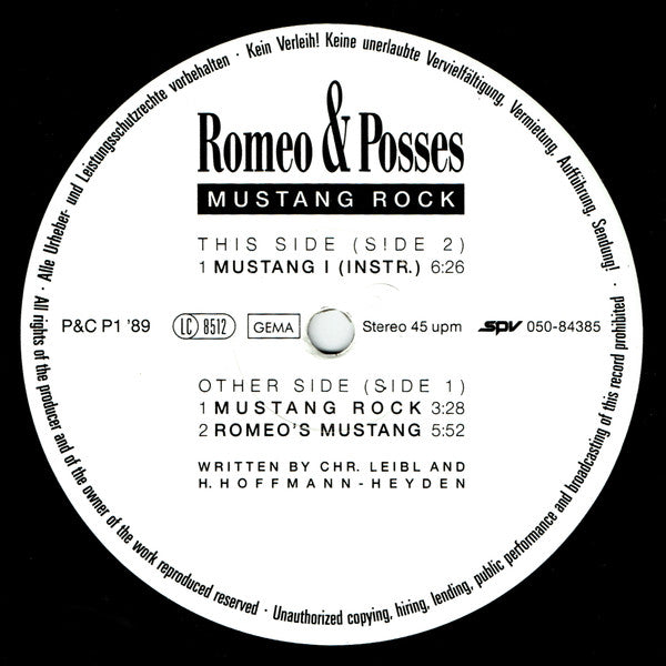Romeo & Posses : Mustang Rock (12")