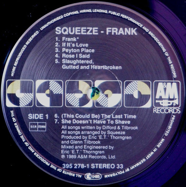 Squeeze (2) : Frank (LP, Album)
