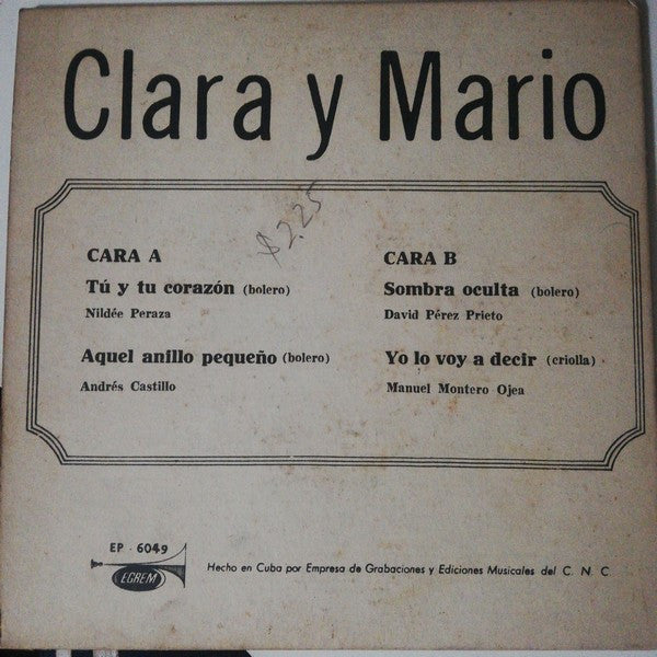 Clara Y Mario : Aquel Anillo Pequeño (7", EP)