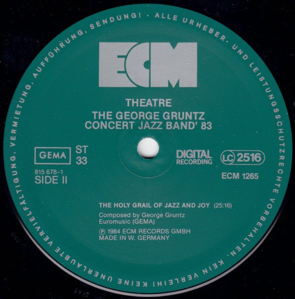 The George Gruntz Concert Jazz Band '83* : Theatre (LP, Album)