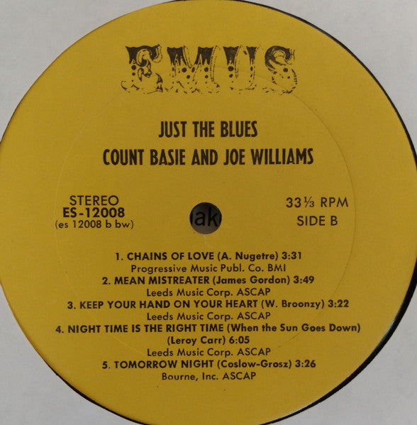 Count Basie / Joe Williams : Just The Blues (LP, Album)