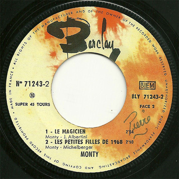 Monty (6) : Pour La Vie (7", EP)