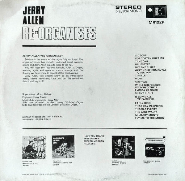 Jerry Allen : Re-Organises (LP, Album)