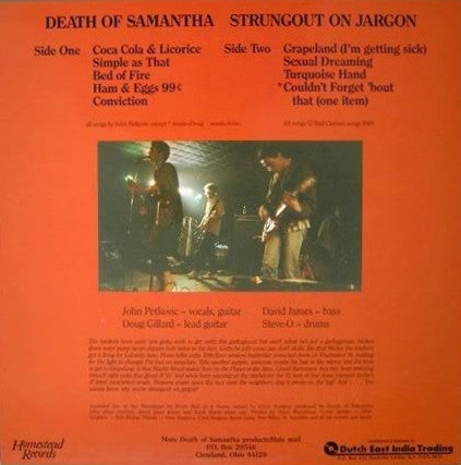 Death Of Samantha : Strungout On Jargon (LP, Album)