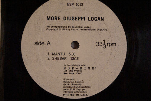 Giuseppi Logan : More (LP, Album, RP)