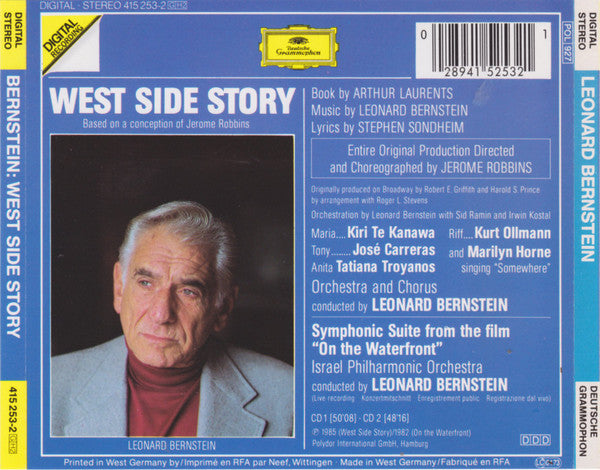 Leonard Bernstein : West Side Story (2xCD, Album, RE, RP)