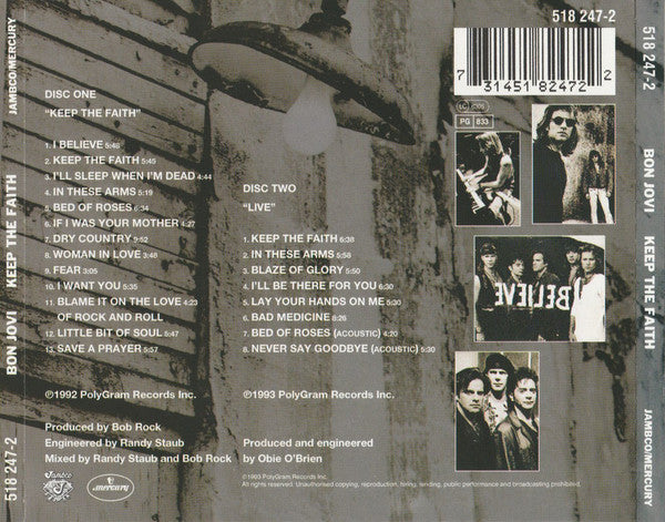 Bon Jovi : Keep The Faith (CD, Album, RE + CD + Ltd)