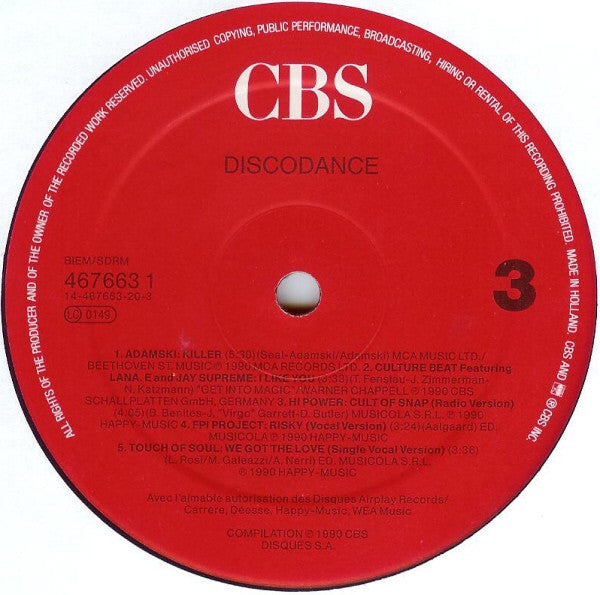 Various : Discodance (2xLP, Comp, Mixed)