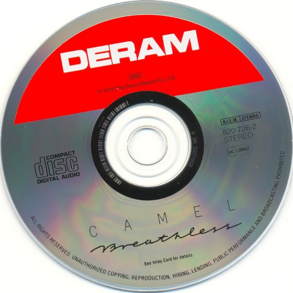 Camel : Breathless (CD, Album, RE, RM, RP)