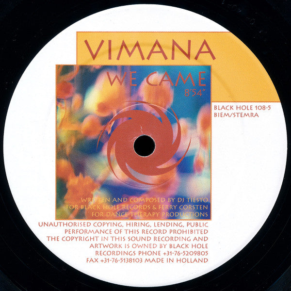 Vimana : We Came / Dreamtime (12")