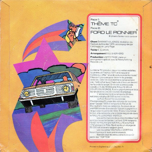 Samantha Jones : The T-C Theme (7", Single)