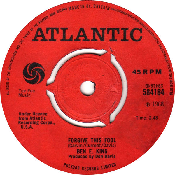 Ben E. King : Don't Take Your Love From Me (7", Single, 3-P)