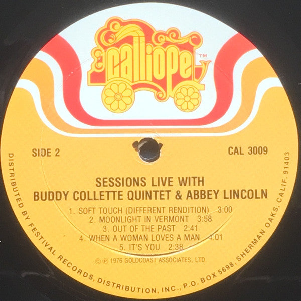 Buddy Collette, Abbey Lincoln And Les Thompson (3) : Sessions, Live (LP)