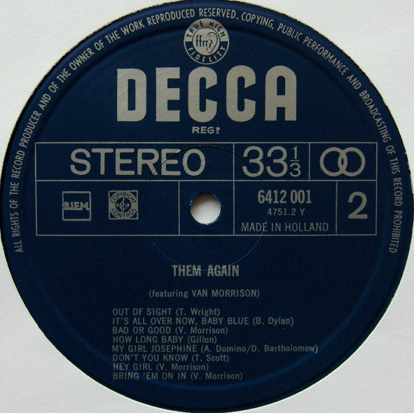 Them (3) : Again (LP, Album, RE)