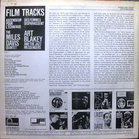 The Miles Davis Quintet / Art Blakey & The Jazz Messengers : Ascenseur Pour L'Echafaud / Des Femmes Disparaissent (Film Tracks) (LP, Album, Comp, Mono, RE)