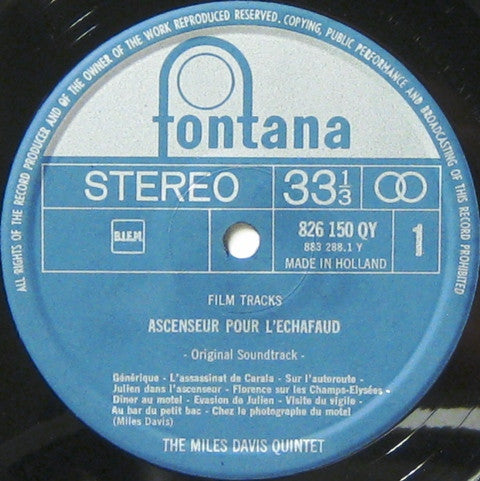 The Miles Davis Quintet / Art Blakey & The Jazz Messengers : Ascenseur Pour L'Echafaud / Des Femmes Disparaissent (Film Tracks) (LP, Album, Comp, Mono, RE)