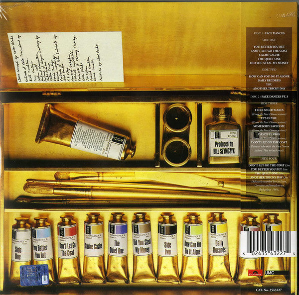 The Who : Face Dances (Album, RSD, RE, RM, 40t + LP, Blu + LP, Yel)