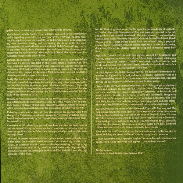 Goblin : Greatest Hits Vol. 2 (1979-2001) (LP, Album, RSD, Comp, Ltd, Gre)