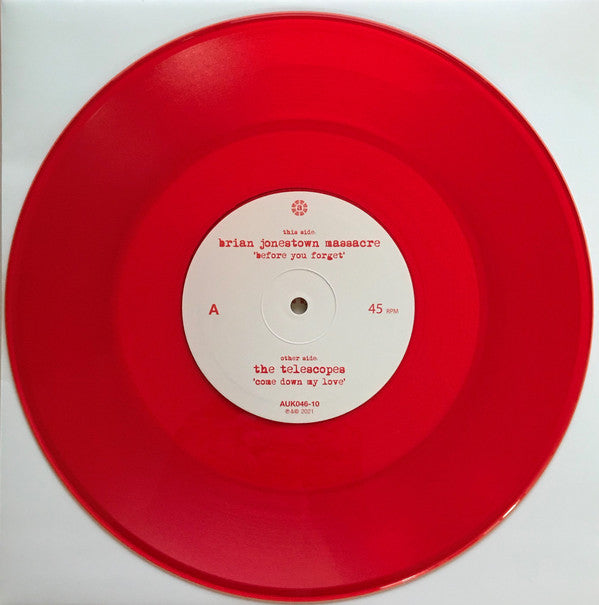 The Brian Jonestown Massacre Vs The Telescopes : Before You Forget / Come Down My Love (10", RSD, Single, Num, Red)