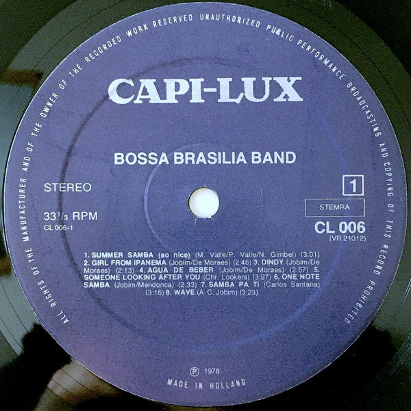 Bossa Brasilia Band : Bossa Brasilia Band (LP)