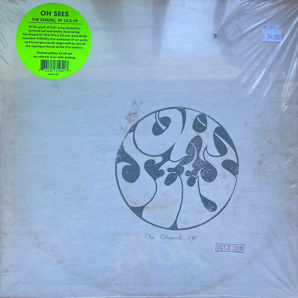 Thee Oh Sees : The Chapel, SF 10.2.19 (LP, RSD + LP, S/Sided, Etch + Album, Ltd, Gra)