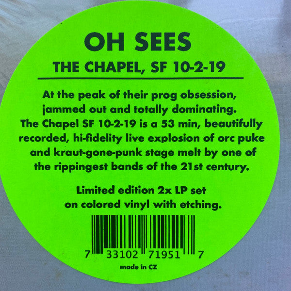 Thee Oh Sees : The Chapel, SF 10.2.19 (LP, RSD + LP, S/Sided, Etch + Album, Ltd, Gra)