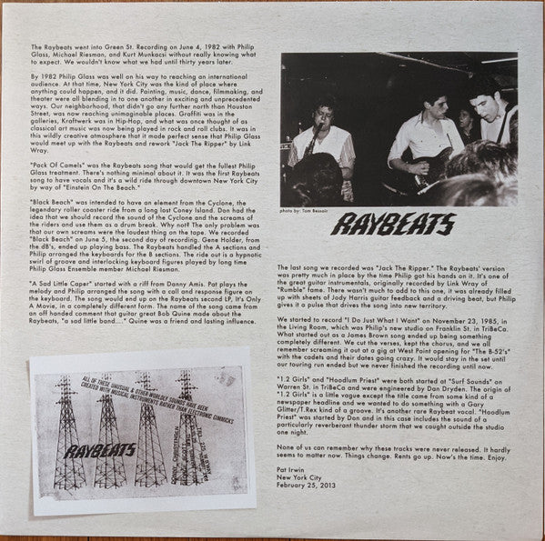 The Raybeats : The Lost Philip Glass Sessions (LP, RSD, Ltd, RE)