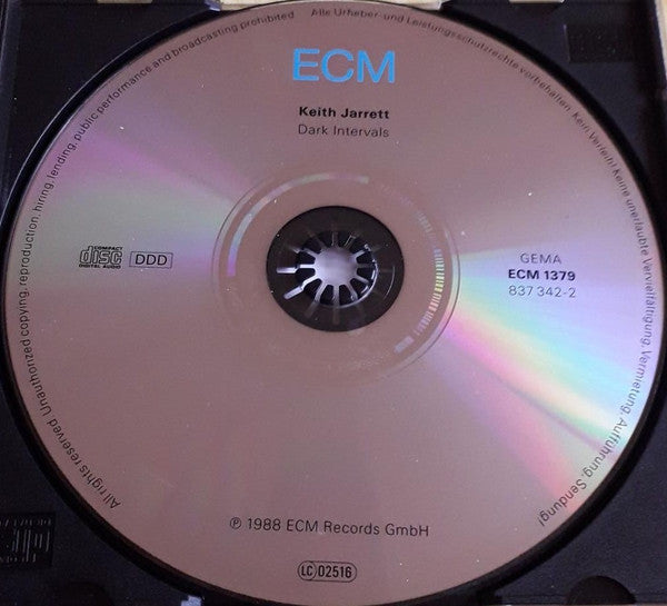 Keith Jarrett : Dark Intervals (CD, Album, RE)