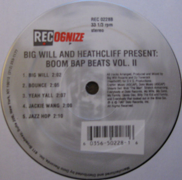 Big Will & Heathcliff : Boom Bap Beats Volume 2 (LP)