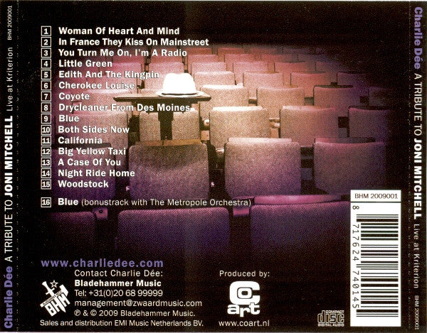 Charlie Dée : A Tribute To Joni Mitchell - Live At Kriterion (CD, Album)