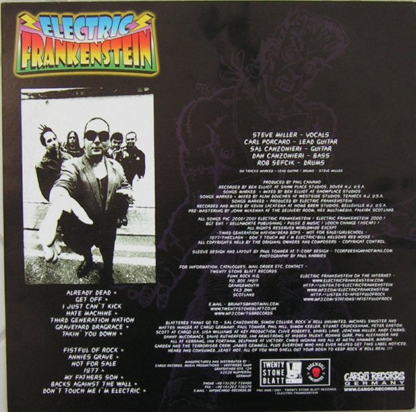 Electric Frankenstein : Don't Touch Me - I'm Electric (LP, Album, Blu)