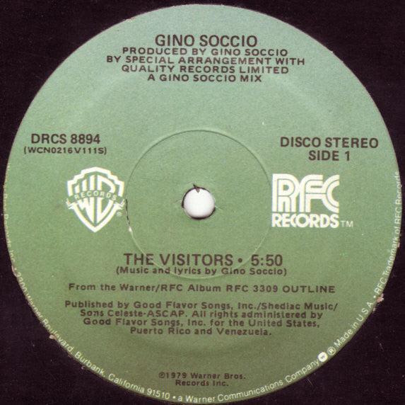 Gino Soccio : The Visitors (12")