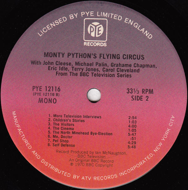 Monty Python : Monty Python's Flying Circus (LP, Mono, RE)