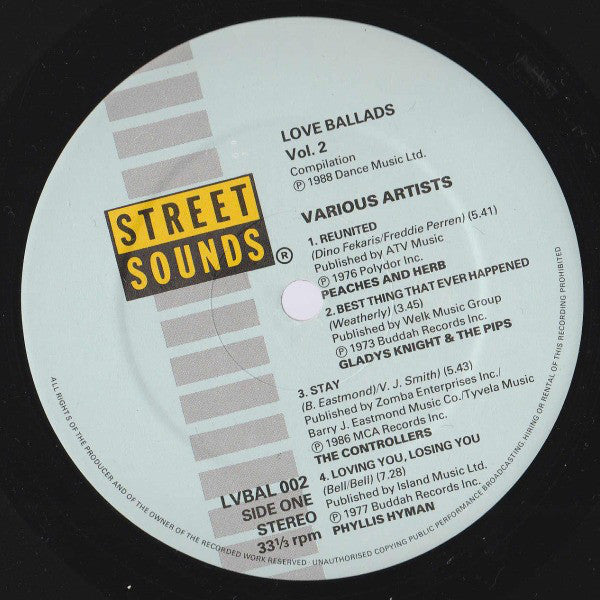 Various : Love Ballads 2 (LP, Comp)