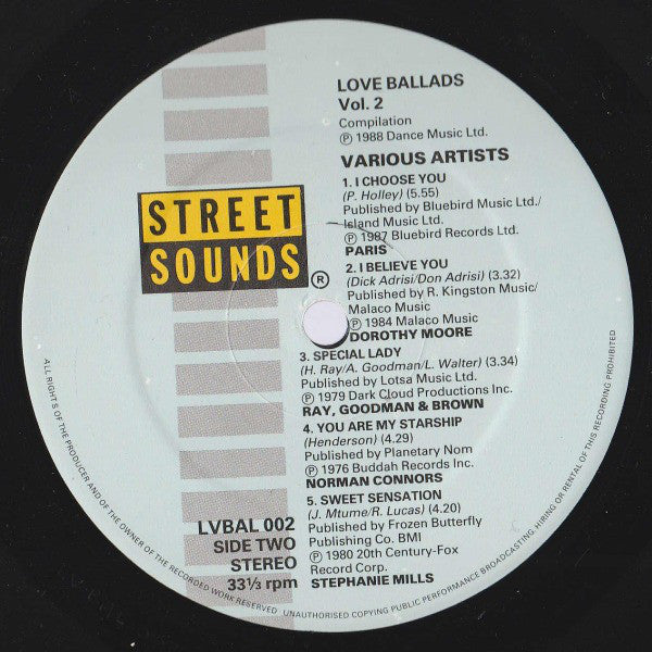 Various : Love Ballads 2 (LP, Comp)