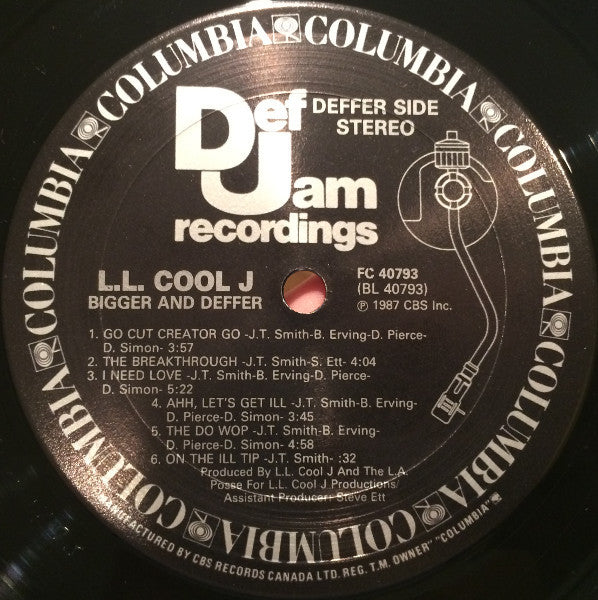 LL Cool J : Bigger And Deffer (LP, Album)