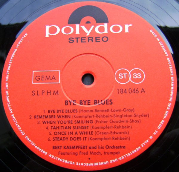 Bert Kaempfert And His Orchestra* : Bye Bye Blues (LP, Album)