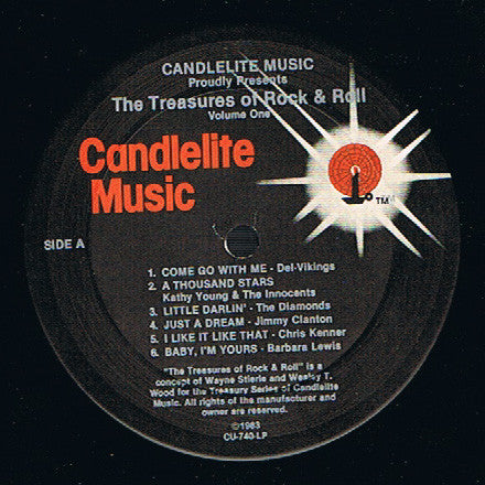 Various : Candlelite Music Inc., Proudly Presents...Treasures Of Rock N' Roll Volume 1, Hand Holders 1 (LP, Comp)