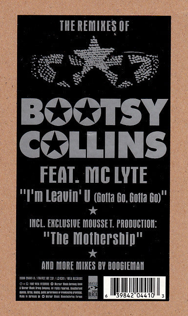 Bootsy Collins Feat. MC Lyte : I'm Leavin U (Gotta Go, Gotta Go) (12", Single)