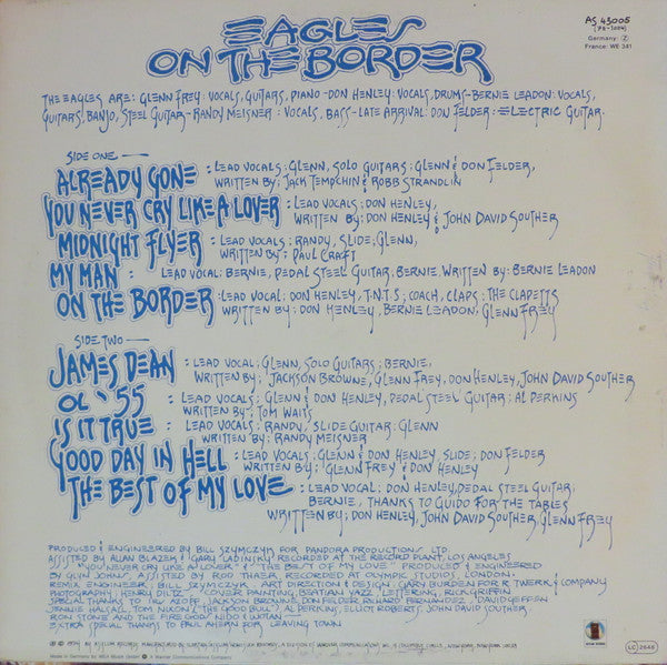 Eagles : On The Border (LP, Album, RE)