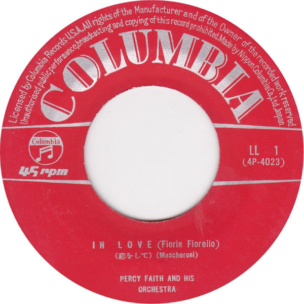 Percy Faith & His Orchestra = Percy Faith & His Orchestra : A Waltz For Cynthia = シンシアのワルツ / In Love = 恋をして (7", Single)
