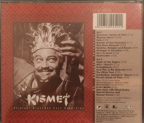 Alfred Drake & The Kismet Original Broadway Cast : Kismet (CD, Album, RE, RM)
