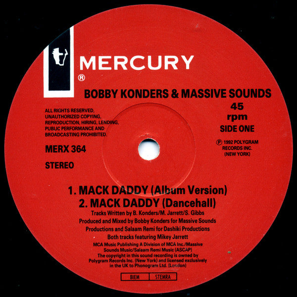 Bobby Konders & Massive Sounds : Mack Daddy (12", Single)