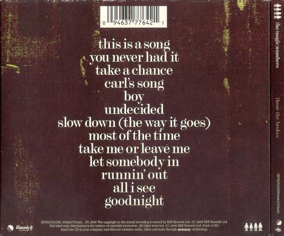 The Magic Numbers : Those The Brokes (CD, Album, Enh, Ltd, Dig)