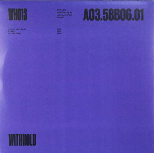 Pera Sta Ori : WH013 (12")
