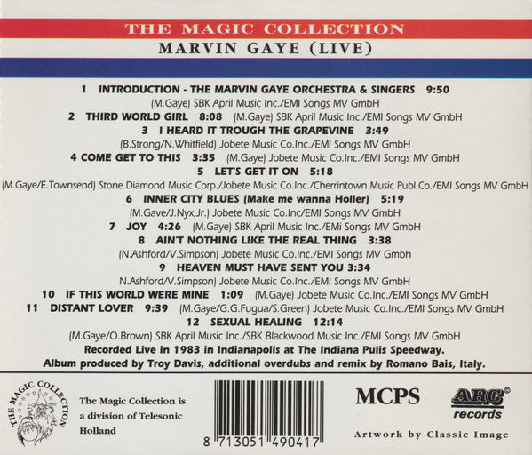 Marvin Gaye : Live The Magic Collection (CD, Album)