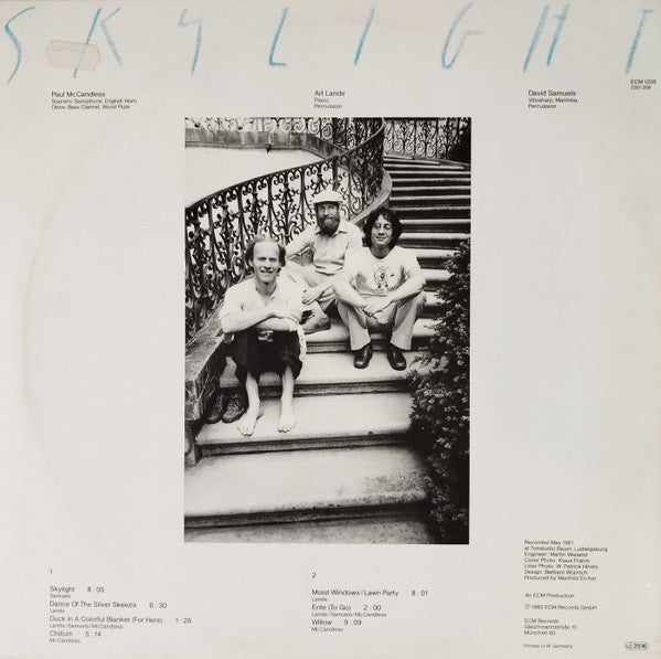 Art Lande, Paul McCandless, Dave Samuels : Skylight (LP, Album)