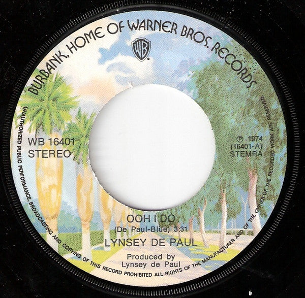 Lynsey De Paul : Ooh I Do (7", Single)